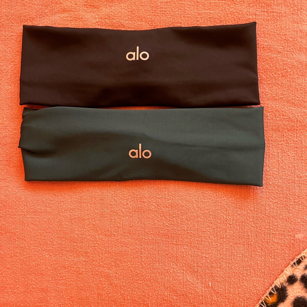 Alo Yoga Headbands Black and Green